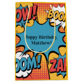 Superhero Comic Book Pop Art Boy Birthday Party Medium Cadeauzakje (Voorkant)