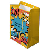 Superhero Comic Book Pop Art Boy Birthday Party Medium Cadeauzakje (Achterkant Gekanteld)