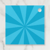 Superhero Comic Book Style Boy Verjaardagsfoto Bedankjes Labels (Achterkant)