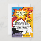 Superhero Comic Book Uitnodiging (Voorkant)