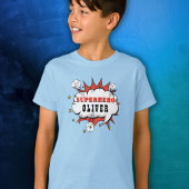 Superhero Comic Boy Verjaardagsfeest Gast van eer T-shirt