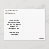 Superhero Comic Boy's Verjaardagsfeestje Dank u Briefkaart (Achterkant)