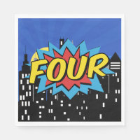 Superhero Comic Speech Bubble 4e verjaardagsfeestj