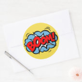 Superhero Comic-Stickers Ronde Sticker (Envelop)