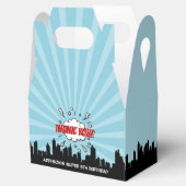 Superhero Comic verjaardagsfeestje Bedankdoosjes (Geopend)