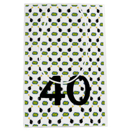 Superhero Comics 40th Verjaardag Retro Kleurrijke  Medium Cadeauzakje