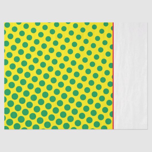 Superhero Comics Groene Gele Stippen Leuke Kinder Tissuepapier (Voorkant)