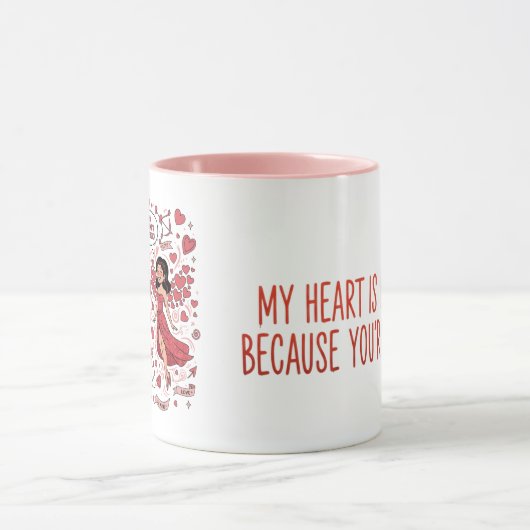 Superhero Couple Valentine Mug Mok (Midden)