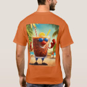 Superhero Cuba Libre Cocktail Karakter Cartoon T-shirt (Achterkant)