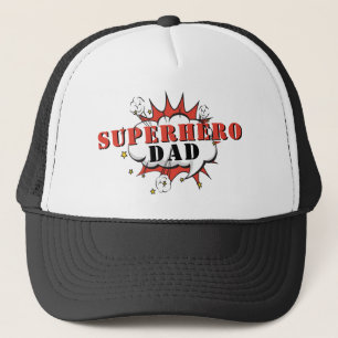 SuperHero Dad Comic Speech Bubble Father Day Trucker Pet