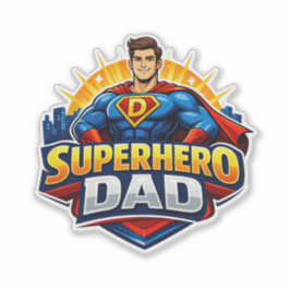 Superhero Dad Sticker