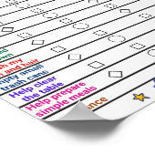 Superhero Daily Chore Chart voor kinderen Poster (Hoek)