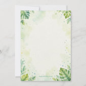 Superhero Dinosaur Watercolor Birthday Party Paste Kaart (Achterkant)