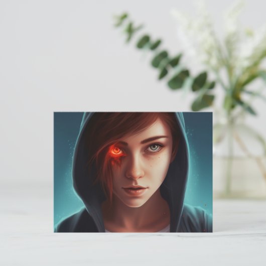 Superhero-dochterkaart Briefkaart (Staand voorkant)