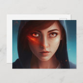 Superhero-dochterkaart Briefkaart (Voorkant / Achterkant)