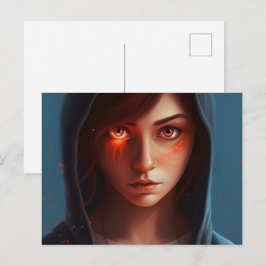 Superhero-dochterkaart Briefkaart (Voorkant / Achterkant)