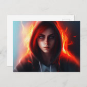 Superhero-dochterkaart Briefkaart (Voorkant / Achterkant)