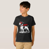Superhero Dog Cape Illustration Funny Loyal Pet He T-shirt (Voorkant volledig)