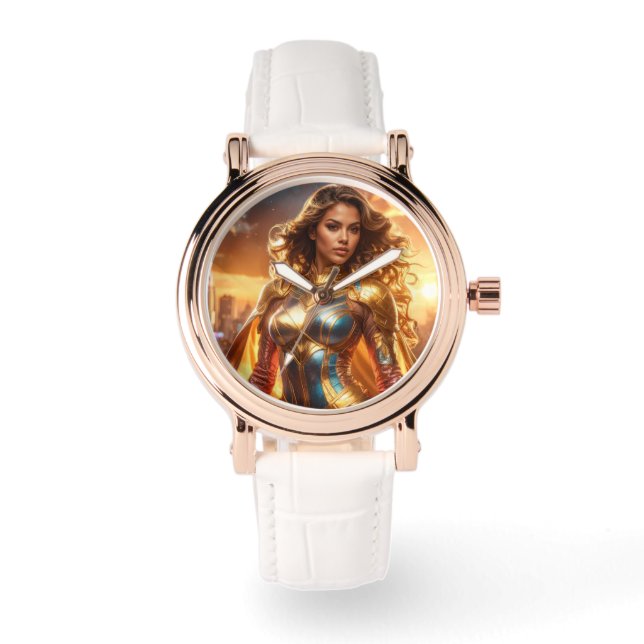 SUPERHERO - FEMALE SUPERHERO HORLOGE (Voorkant)