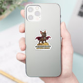 Superhero French Bulldog Cute Frenchie Hero Design Sticker (Telefoon)