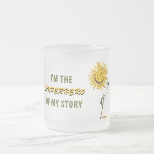 Superhero Frosted Glass Mok van dichteres Adiela A (Center)