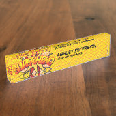 SUPERHERO Fun Retro Comic Book Naambordje (Zijkant)