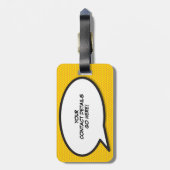 SUPERHERO Fun Retro Comic Book Pop Art Bagagelabel (Achterkant verticaal)