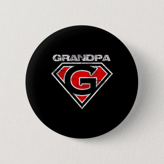 Superhero Funny Gift Fathers Day Shirt Ronde Button 5,7 Cm (Voorkant)