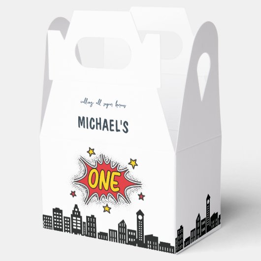 Superhero Gable Favor Box Bedankdoosjes (Geopend)