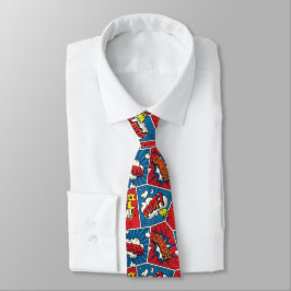 Superhero, Gamer, Comic Book Theme Tie Stropdas