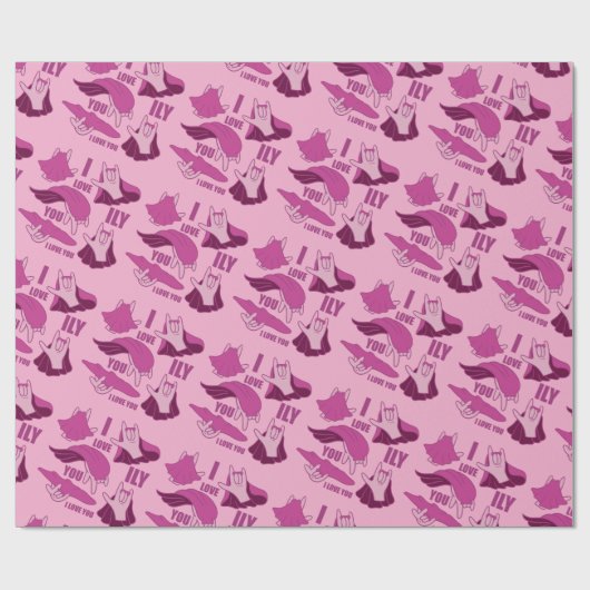 Superhero ILY - ASL Design Cadeaupapier (Vlak)