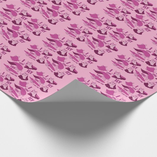 Superhero ILY - ASL Design Cadeaupapier (Hoek)