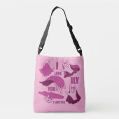 Superhero ILY - ASL Design Crossbody Tas (Achterkant)