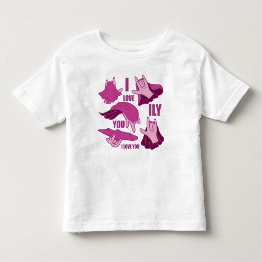 Superhero ILY - ASL Design Kinder Shirts (Voorkant)