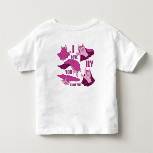 Superhero ILY - ASL Design Kinder Shirts (Achterkant)