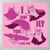 Superhero ILY - ASL Design Poster (Voorkant)
