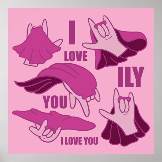 Superhero ILY - ASL Design Poster (Voorkant)