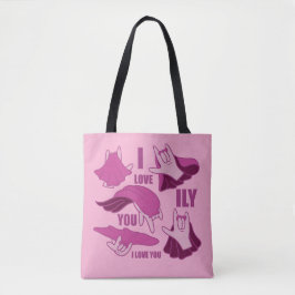 Superhero ILY - ASL Design Tote Bag