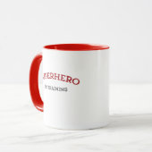 SUPERHERO in de Mok van trainingskoffie (Voorkant links)