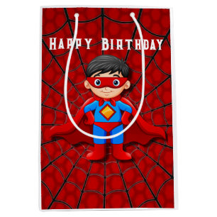 SuperHero Jongen Verjaardagsfeestje Medium Cadeauzakje