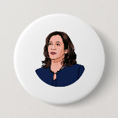 SUPERHERO KAMALA HARRIS RONDE BUTTON 7,6 CM (Voorkant)