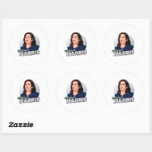 SUPERHERO KAMALA HARRIS RONDE STICKER (Vel)