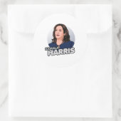SUPERHERO KAMALA HARRIS RONDE STICKER (Tas)