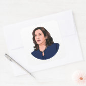 SUPERHERO KAMALA HARRIS VIERKANTE STICKER (Envelop)