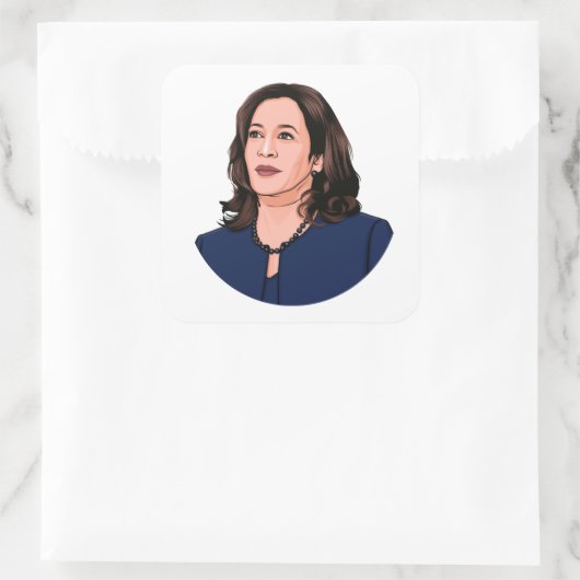 SUPERHERO KAMALA HARRIS VIERKANTE STICKER (Tas)