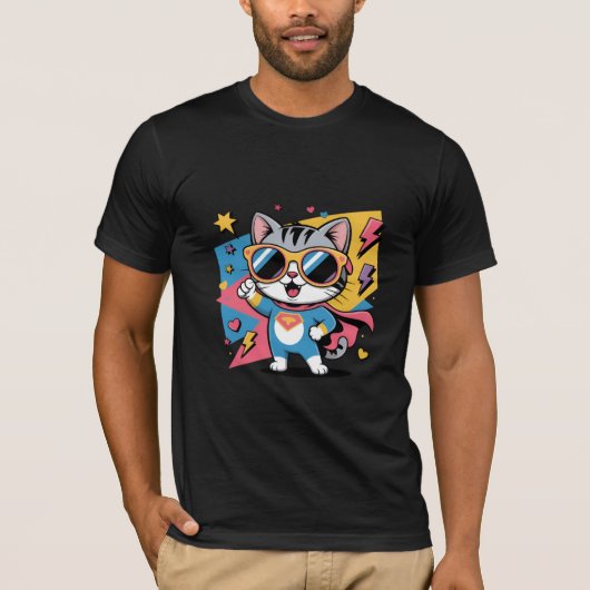 Superhero Kitty Power T-shirt (Voorkant)