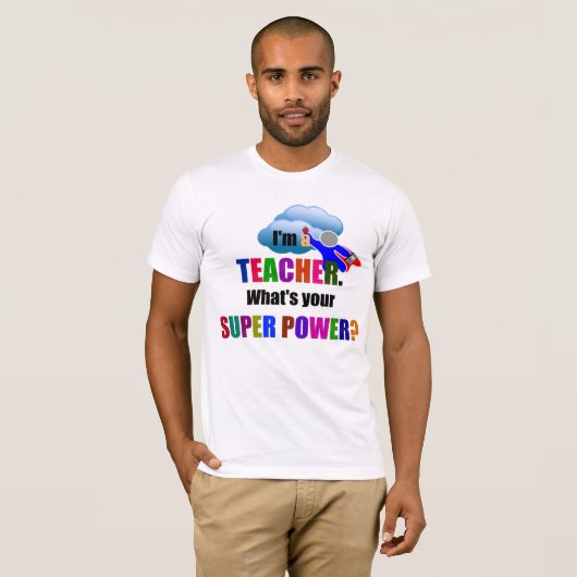 Superhero Leraar T-shirt (Voorkant volledig)