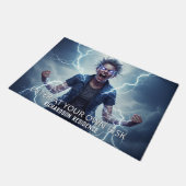 Superhero Lightning Energy Woman Deurmat (Schuin)