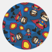 Superhero Meisje Sticker (Voorkant)