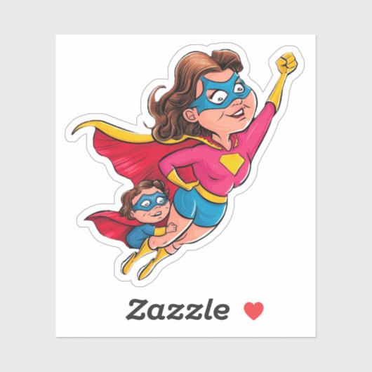 Superhero Mom Sticker (Vel)